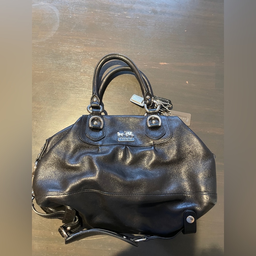 Coach black hand bag